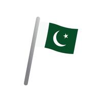 Pakistán bandera icono vector