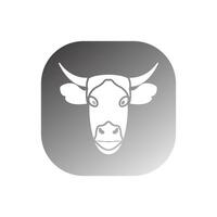 cow head icon vector vector