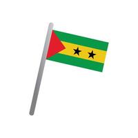 sao tome and principe flag icon vector