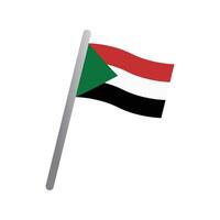 sudan flag icon vector