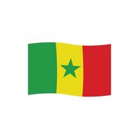 Senegal bandera icono vector