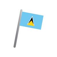 Saint lucia flag icon vector