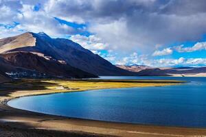 Tso Moriri on sunset, Ladakh photo