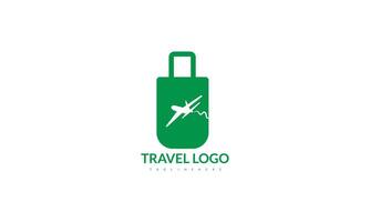 Vintage Retro Travel Bag Silhouette Icon Logo Design Vector