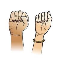 Man and woman fist isolated on a white background vector