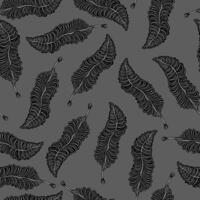 Skeleton leaf pattern, seamless floral pattern background vector