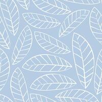 Hand drawn leaf texture seamless pattern, floral pattern background vector
