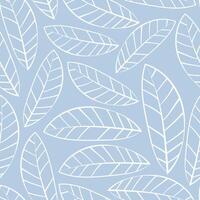 Hand drawn leaf texture seamless pattern, floral pattern background vector