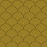 Seamless japanese pattern background with golden color vector