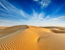 Dunes of Thar Desert, Rajasthan, India photo