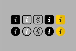 Set Vectors ui design icons detailed information gray background