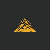 AI generated Logo Template Mountain peak adventure rock mountain peak logo vector art illustration