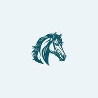 AI generated Silhouette of a horse's head, logo design template, vector isolated