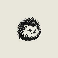 AI generated Vector hedgehog or forest animal logo design.