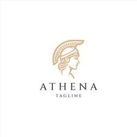 AI generated Athena the goddess vector logo design