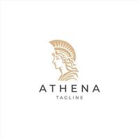 AI generated Athena the goddess vector logo design