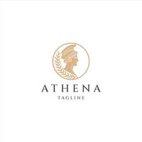 AI generated Athena the goddess vector logo design