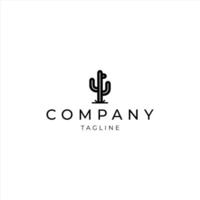 AI generated Cactus logo vector icon design template