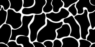 black white giraffe skin seamless pattern vector