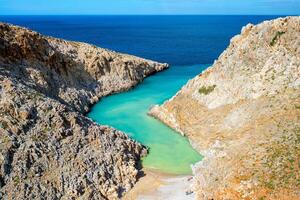 seitán limania playa en Creta, Grecia foto