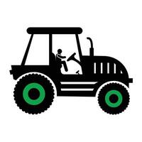 Modern Farm Tractor Vector art Icons, and Graphics