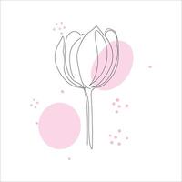 Line art flower vector design