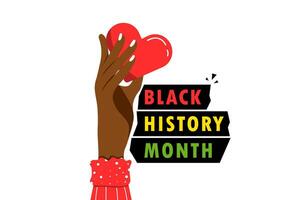 Black history month celebration. African American History. Design for poster, card, banner background, Vector illustration.