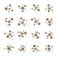 Set of round blob isolated for decoration vector illustration.