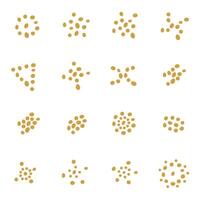 Set of round blob isolated for decoration vector illustration.