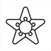 Infographic star step jigsaw line icon vector