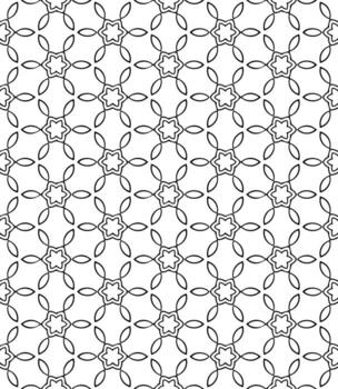 patrón abstracto sin costuras en blanco y negro. fondo y telón de fondo. diseño ornamental en escala de grises. vector