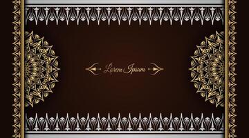 Luxury background with golden mandala ornament vector