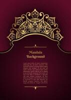 Luxury background with golden mandala ornament vector