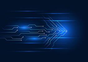 Arrow technology background, arrow technology circuit pattern It shows the rapid development and growth of technology in both learning and industries that use technology. vector