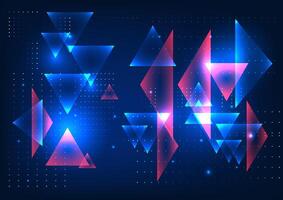 Abstract technology background geometric shape Triangles are placed dimensionally on top of each other. Showing modern hi-tech wallpapers and posters. vector