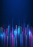 Abstract background technology superimposed light lines Represent the large amount of data that is sent to the server system for storage and processing. vector illustration, brochure, poster