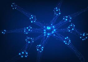 Blockchain technology Lines that connect and break into straight lines Represents the data storage technology system. that are linked together into a network through computer encryption vector