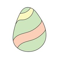 Easter Egg. Vector illustration. Isolated on white background