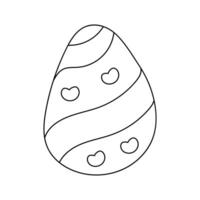 Easter Egg. Vector illustration. Isolated on white background