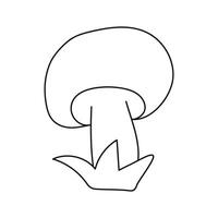 Mushroom. Vector illustration in doodle style