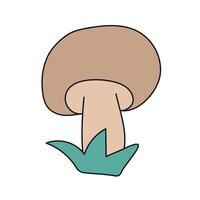Mushroom. Vector illustration in doodle style