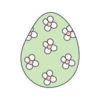 Easter Egg. Vector illustration. Isolated on white background