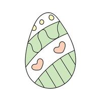 Easter Egg. Vector illustration. Isolated on white background