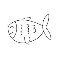 Fish. Vector illustration in doodle style.