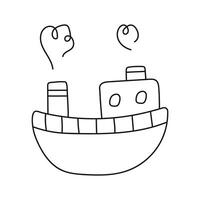 Ship. Vector illustration in doodle style.