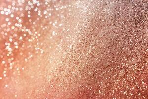 AI generated Rose gold glitter background. Sparkling pink shiny texture. Generative AI photo