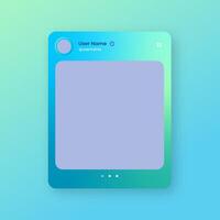 Social media frame isolated template. Colorful social media interface. vector