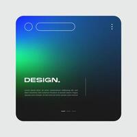 Futuristic square gradient background. Pop up window vector illustration.