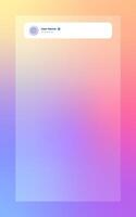 Vertical story template in gradient colors. Social media frame vector illustration.