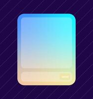 Social media square frame template. Gradient social network interface. vector